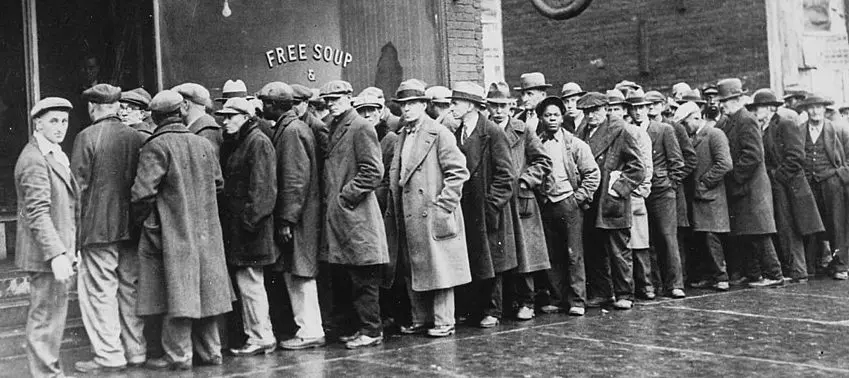 Unemployed Men Outside a Chicago Soup Kitchen, 1931